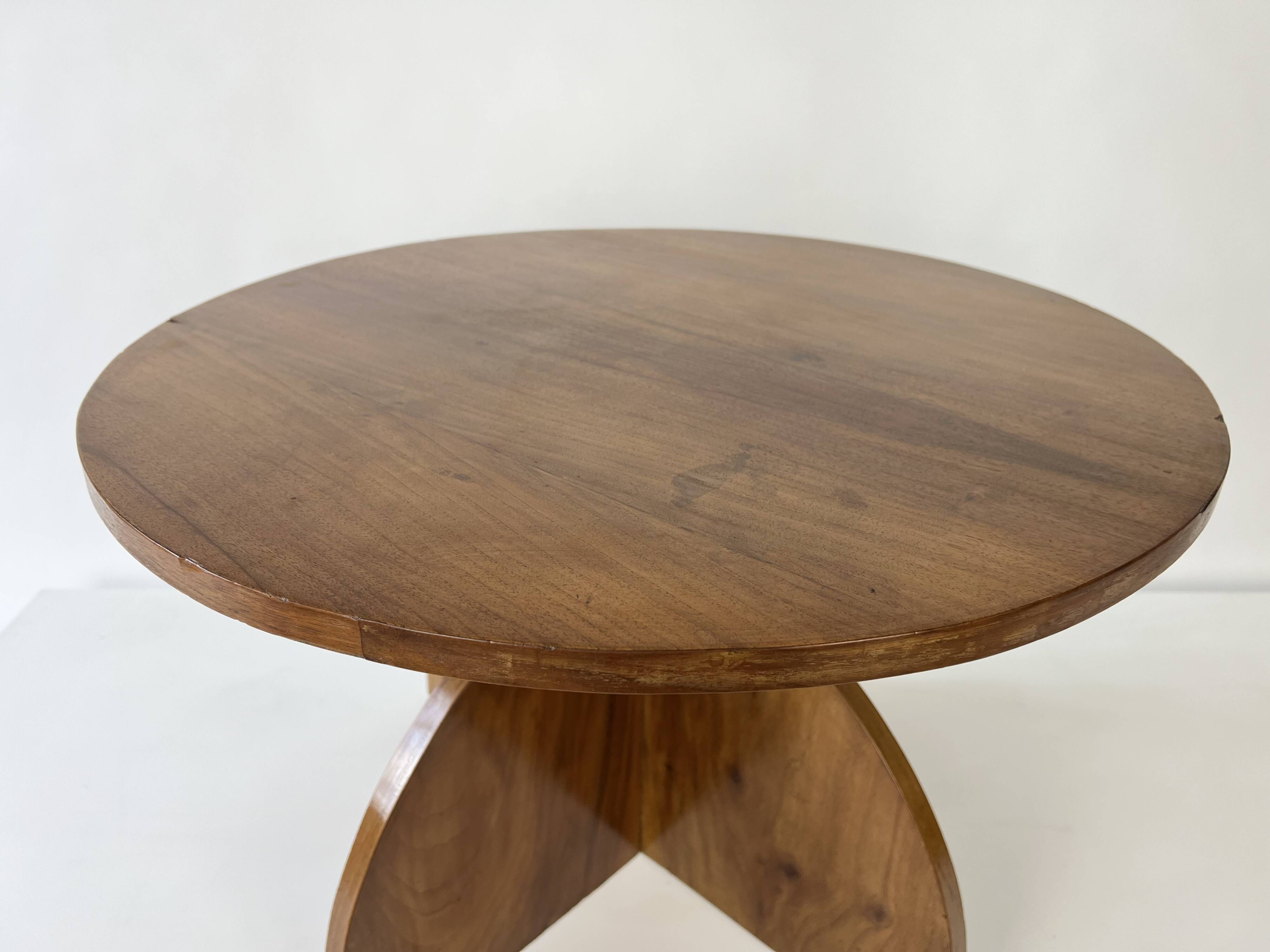 Modernist / Art Deco walnut occasional side table, circa 1930-50