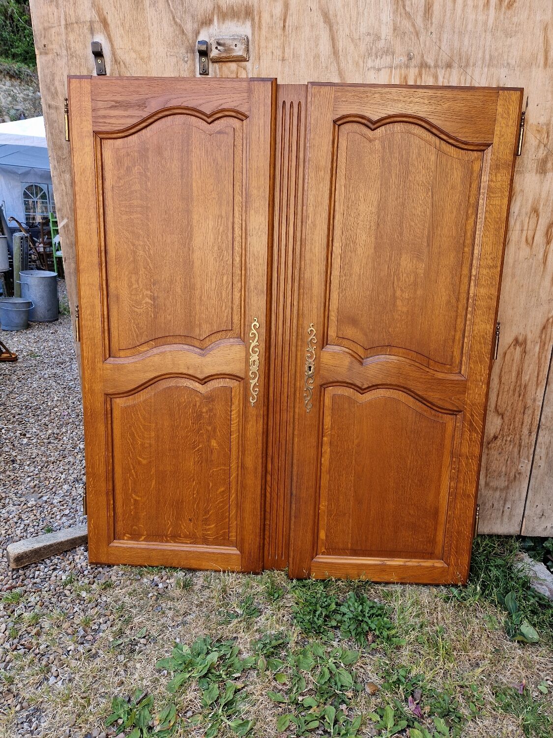 Paire de portes en chene