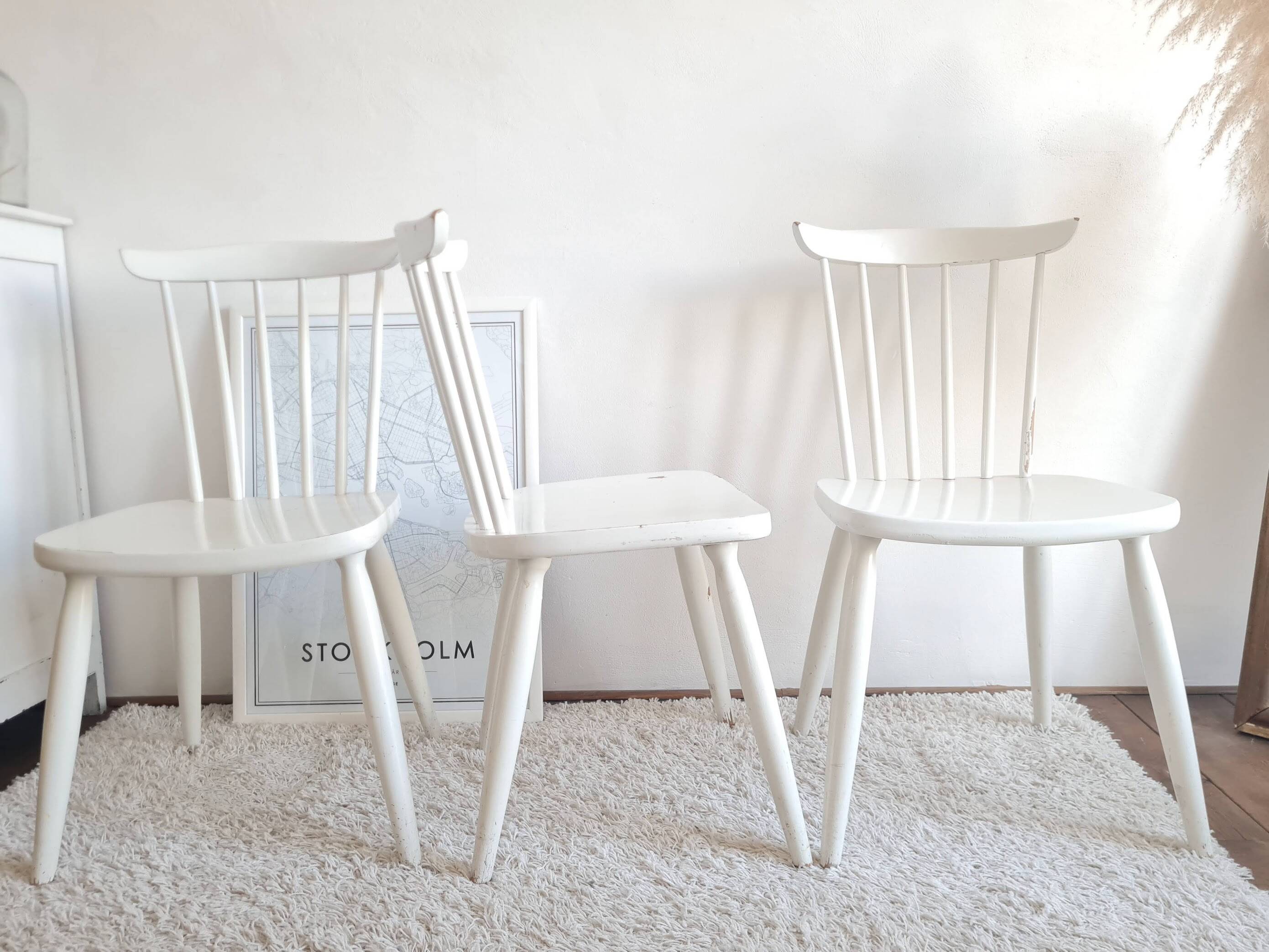 Set of six vintage Scandinavian chairs