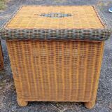 Pair of rattan bedsides