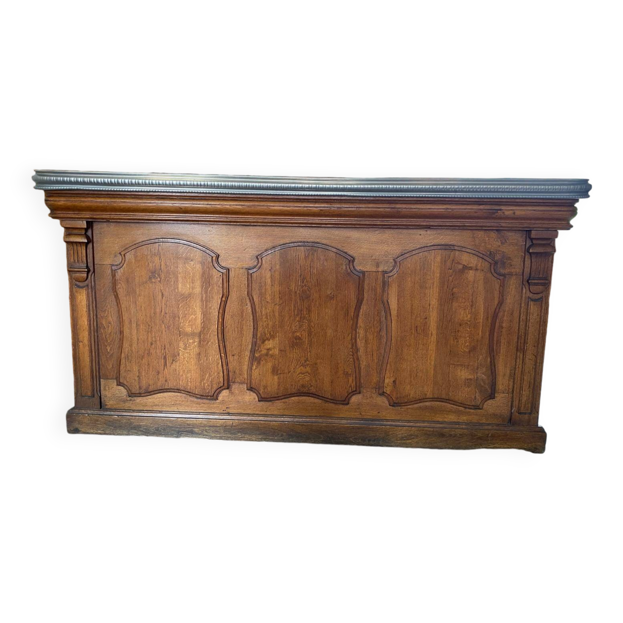 Comptoir Bar en étain 2 mètres - avec facture de 1923