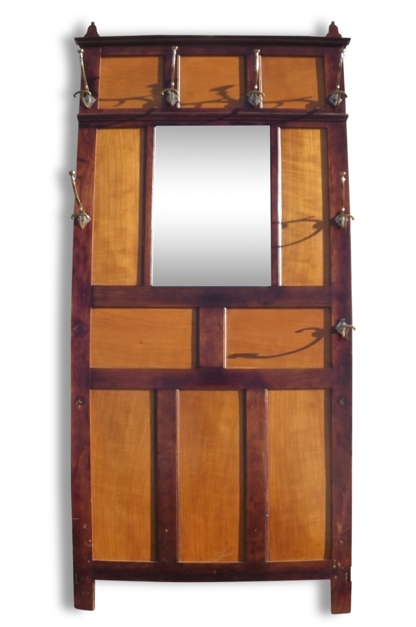 Porte Manteaux Année 30 chène et Chrome