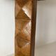 Lampe art déco en bois sculpté et jute