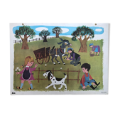 Vintage school poster Nathan 1968 "Le Pré"
