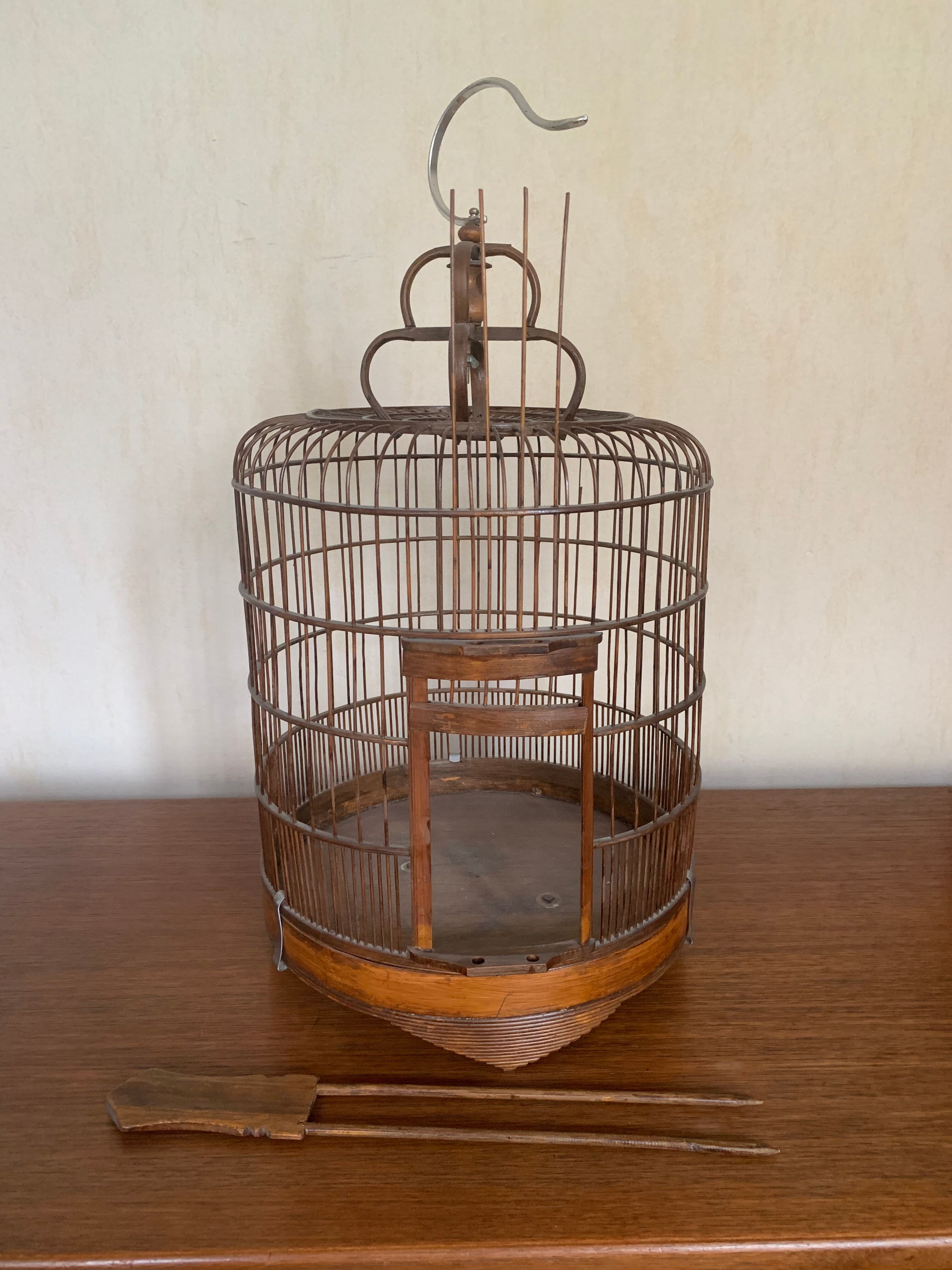 Old bird cage exotic wood