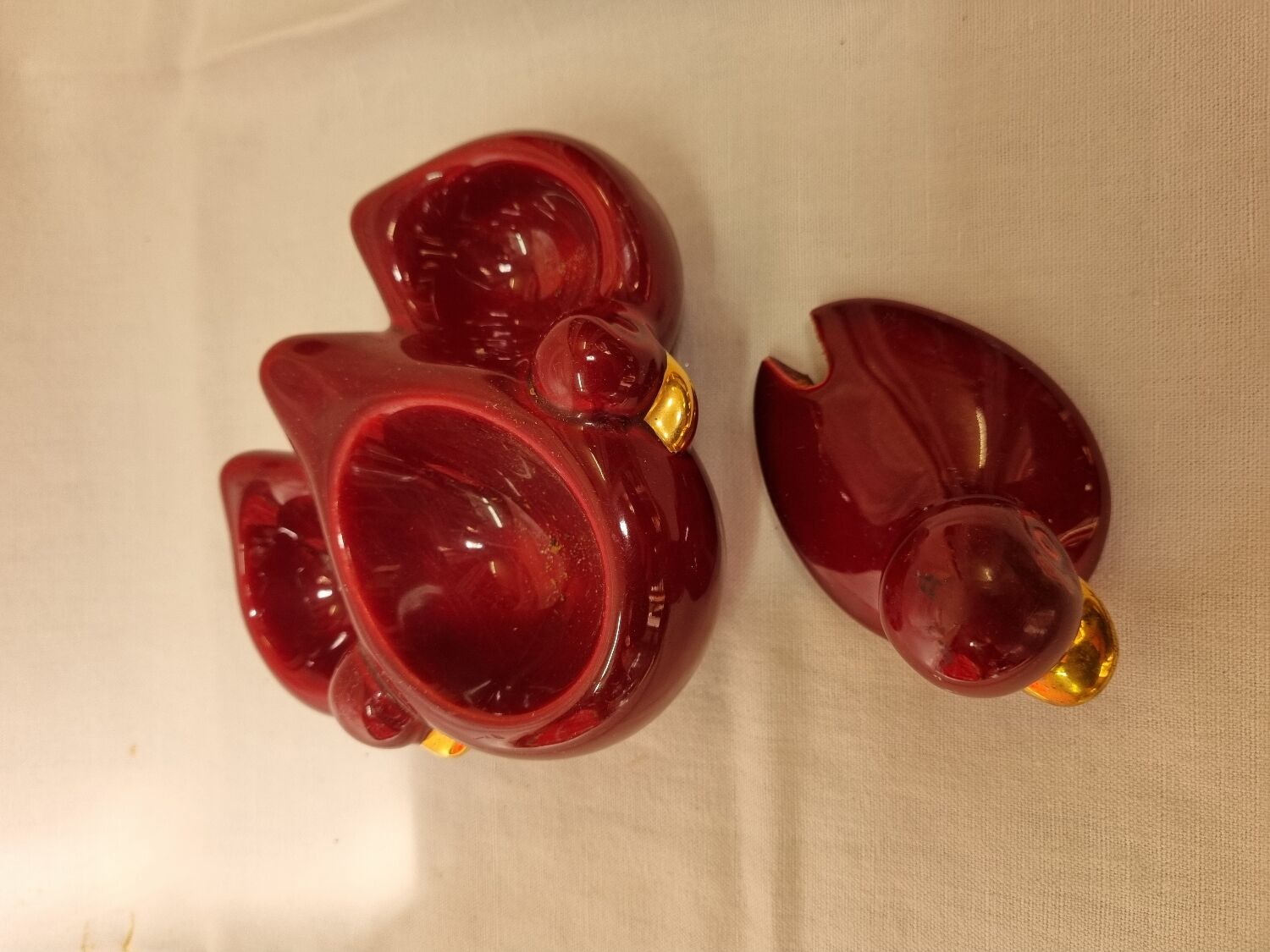 Salerons duck earthenware St Clément from 1950