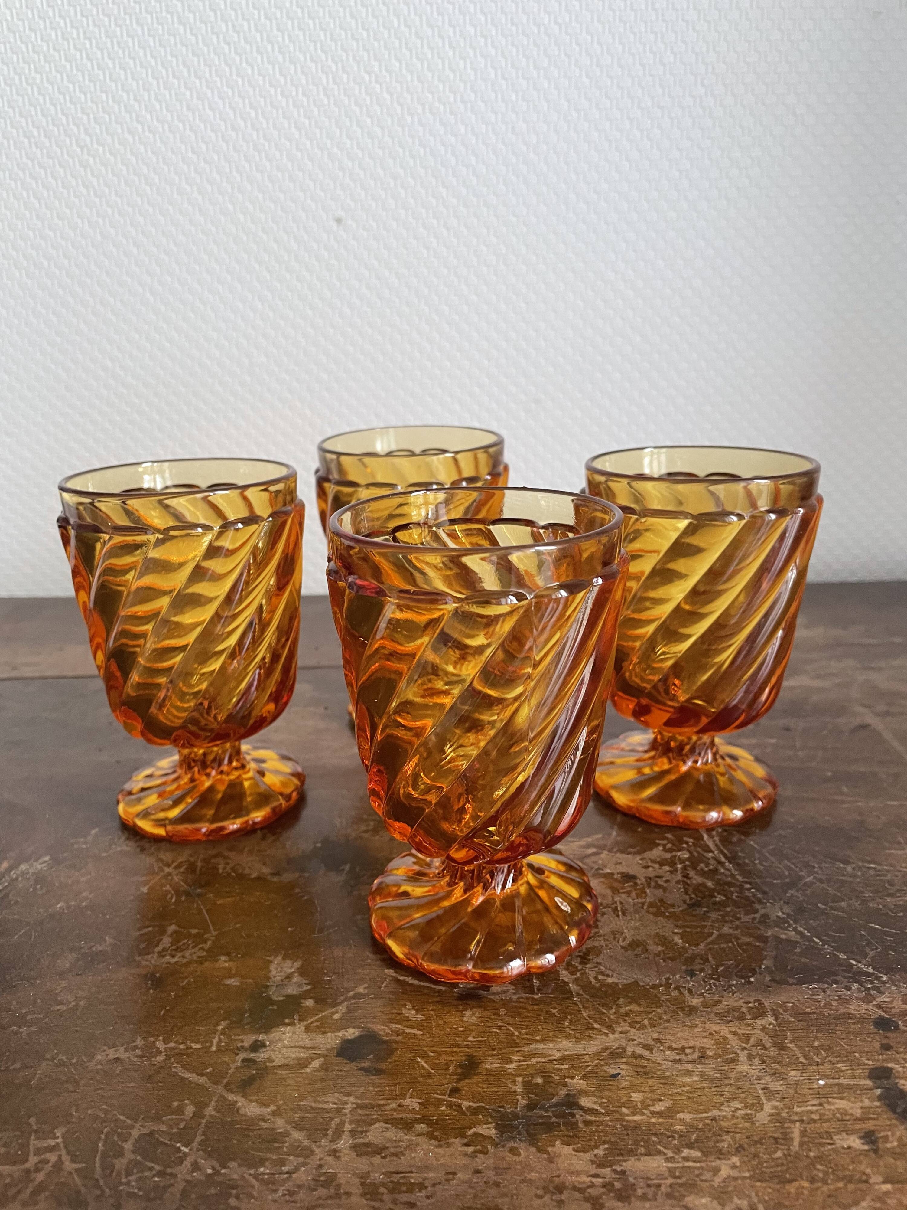 Baccarat amber glasses