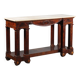 Empire console in mahogany and white marble, 19th century.