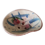 Soap dish or sponge holder vintage handmade in enamelled ceramic