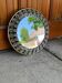 Vintage illuminated round wall mirror with crystal glass stars, 1960s