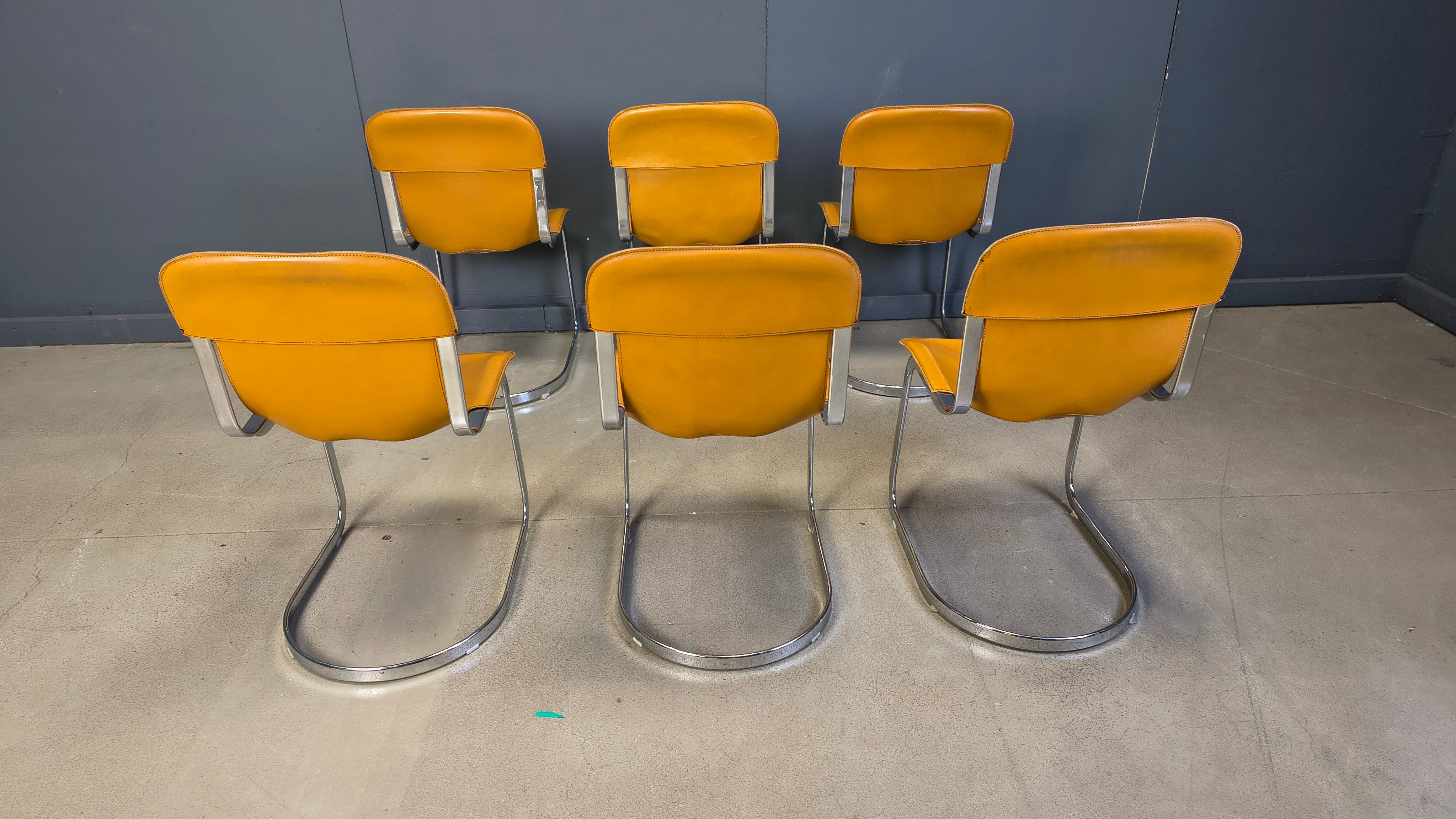 Vintage dining chairs by Cidue set of 6, 1970s