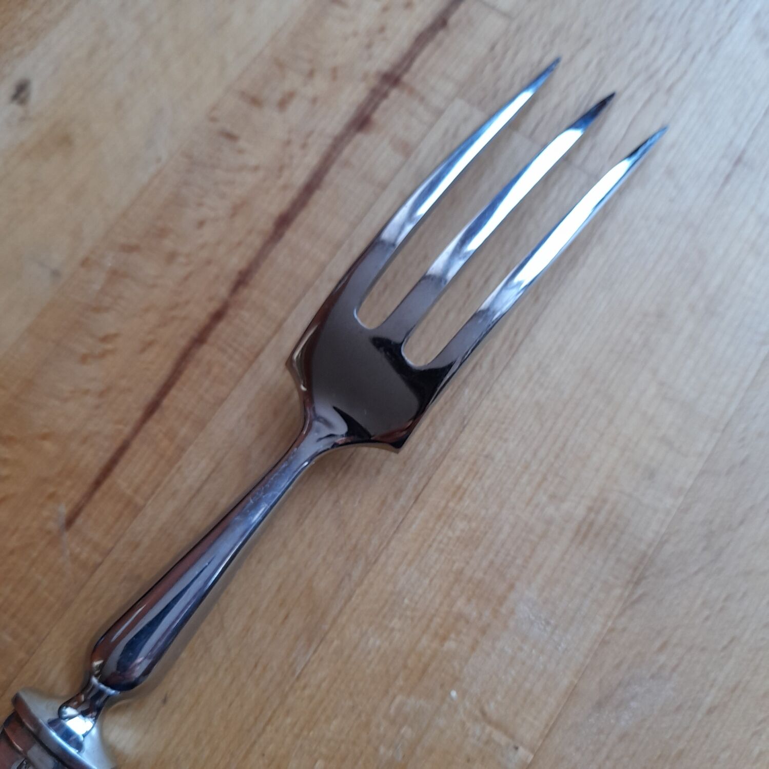 Silver-plated stainless steel carving service cutlery
