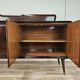 Mahogany sideboard with a glass top, 1960