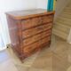 Antique oak burr chest of drawers - 4 drawers - marquetry inlay from the early 21st century