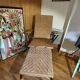 Braided rattan chaise longue 1920-30
