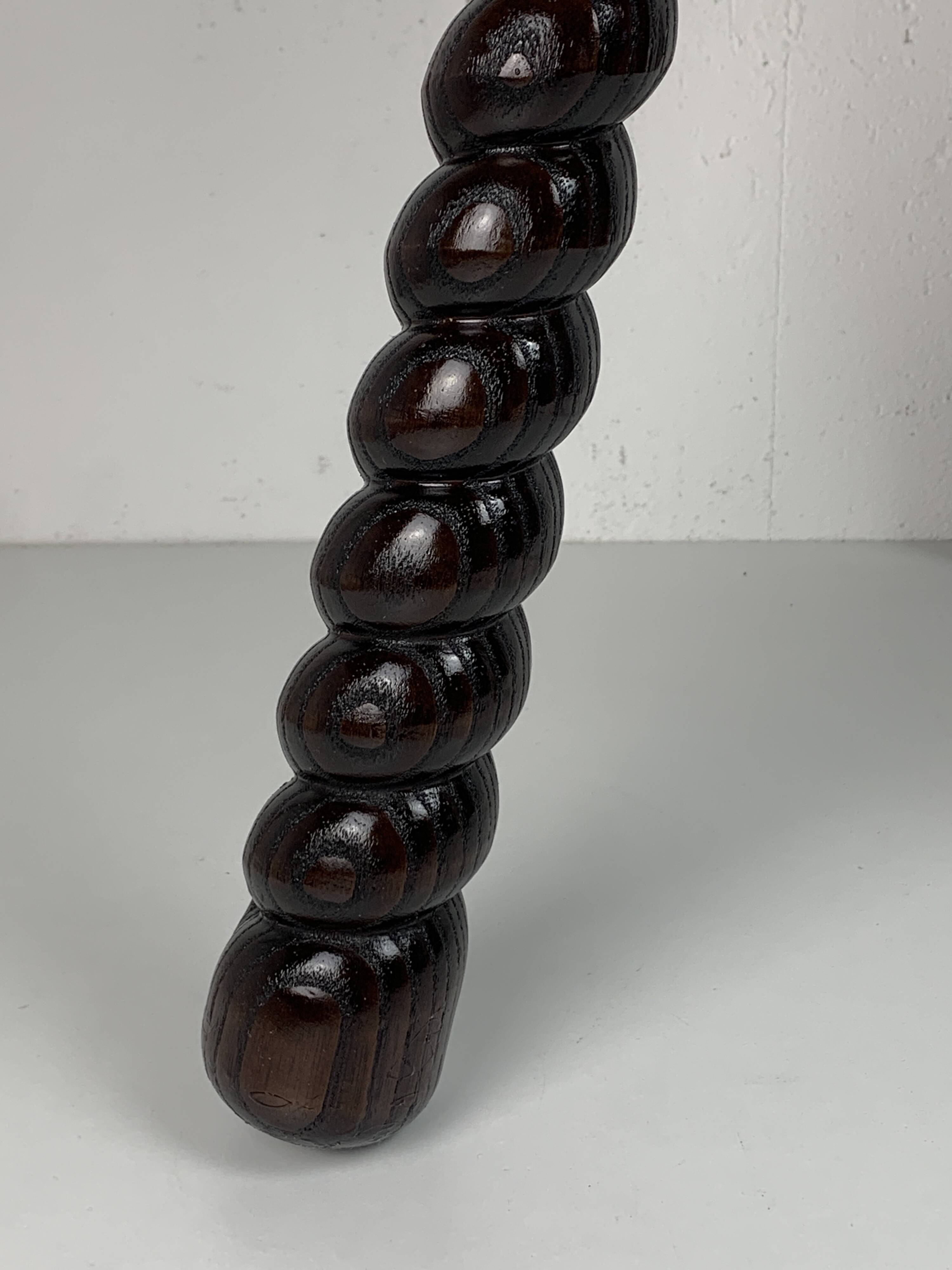 French modernist wood turned bobbin side sable in the manner of Charles Dud