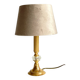 Lampe vintage en métal doré et cristal