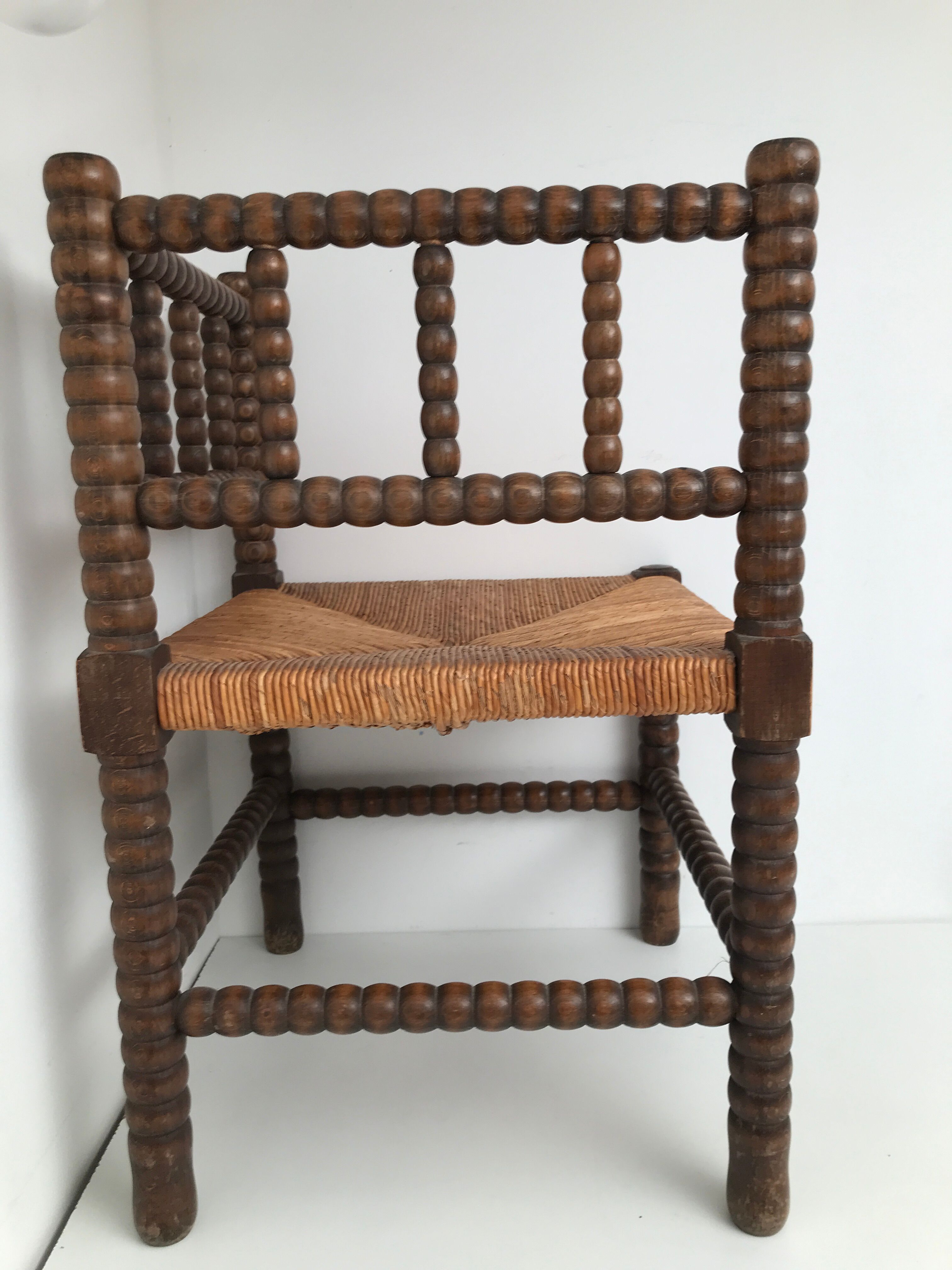 Fauteuil d'angle ancien vintage