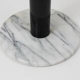 Postmodern pedestal table / plant stand in white Carrara marble, Italy, 1980s