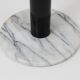 Table de piédestal / porte-plante postmoderne en marbre de Carrare blanc, Italie, années 1980