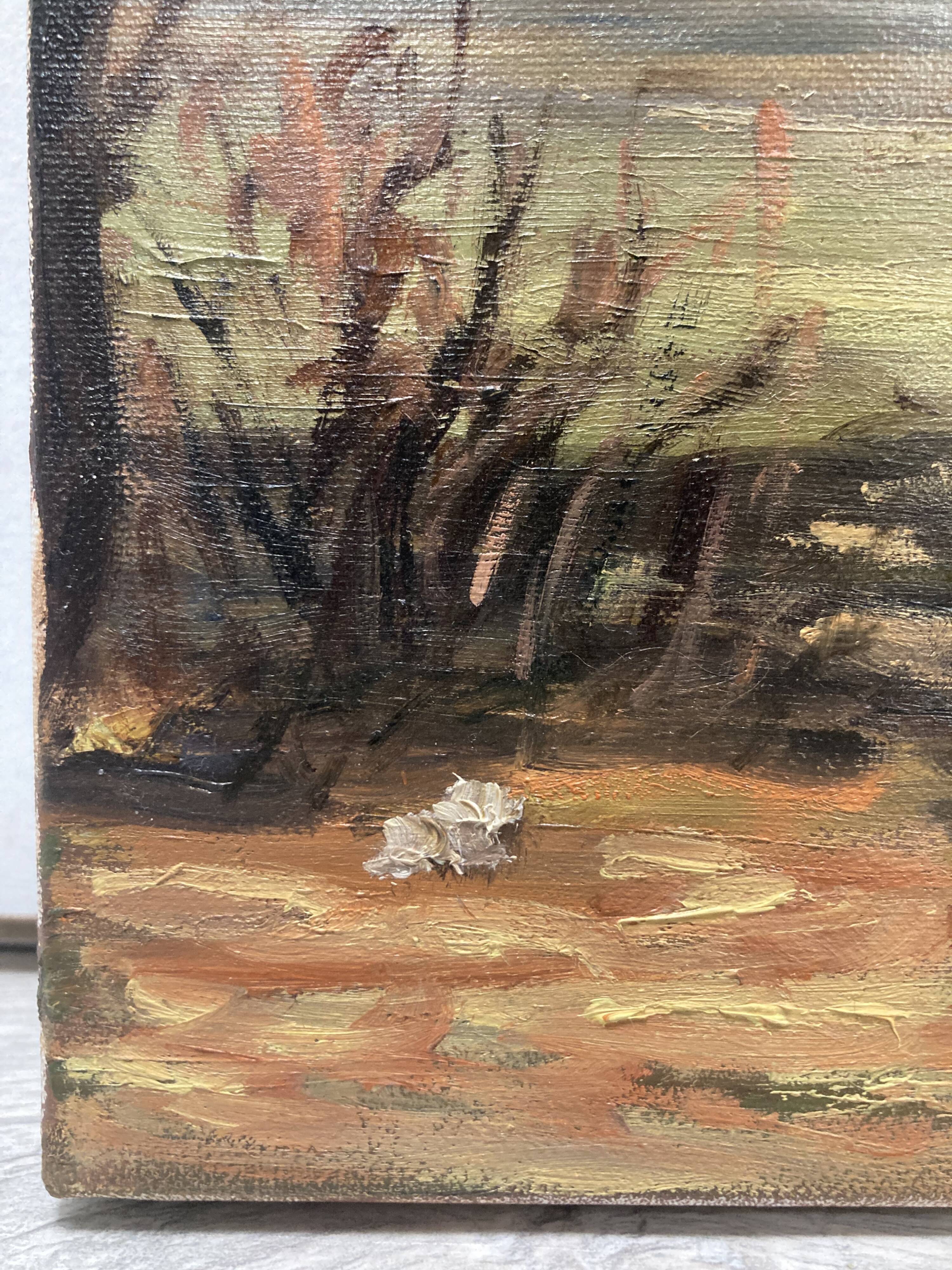 Landscape painting signed