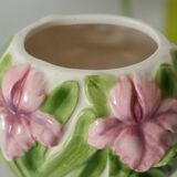 Massier style pink flamingo nature slip vase