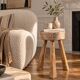 Tabouret tripode en orme massif 1960