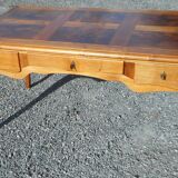 large double-sided walnut desk 3 drawers 2 pulls