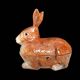 Zoomorphic majolica terrine from Portugal rabbit