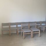 9 curly wool chairs