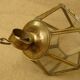 Chandelier lantern brass hexagonal vintage glass plates