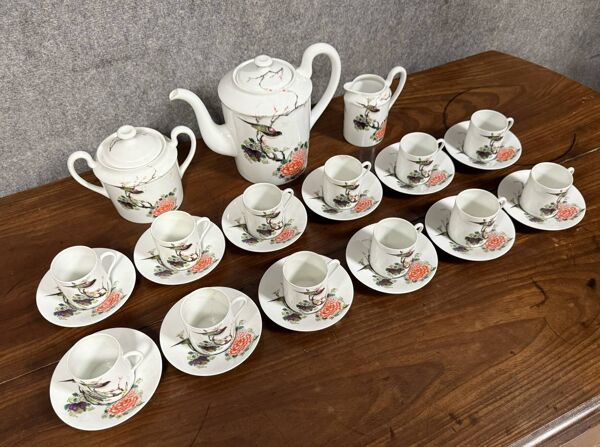 service à thé édition limitée en porcelaine de Limoges