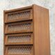 Chiffonnier pieds compas 1950 en bois clair