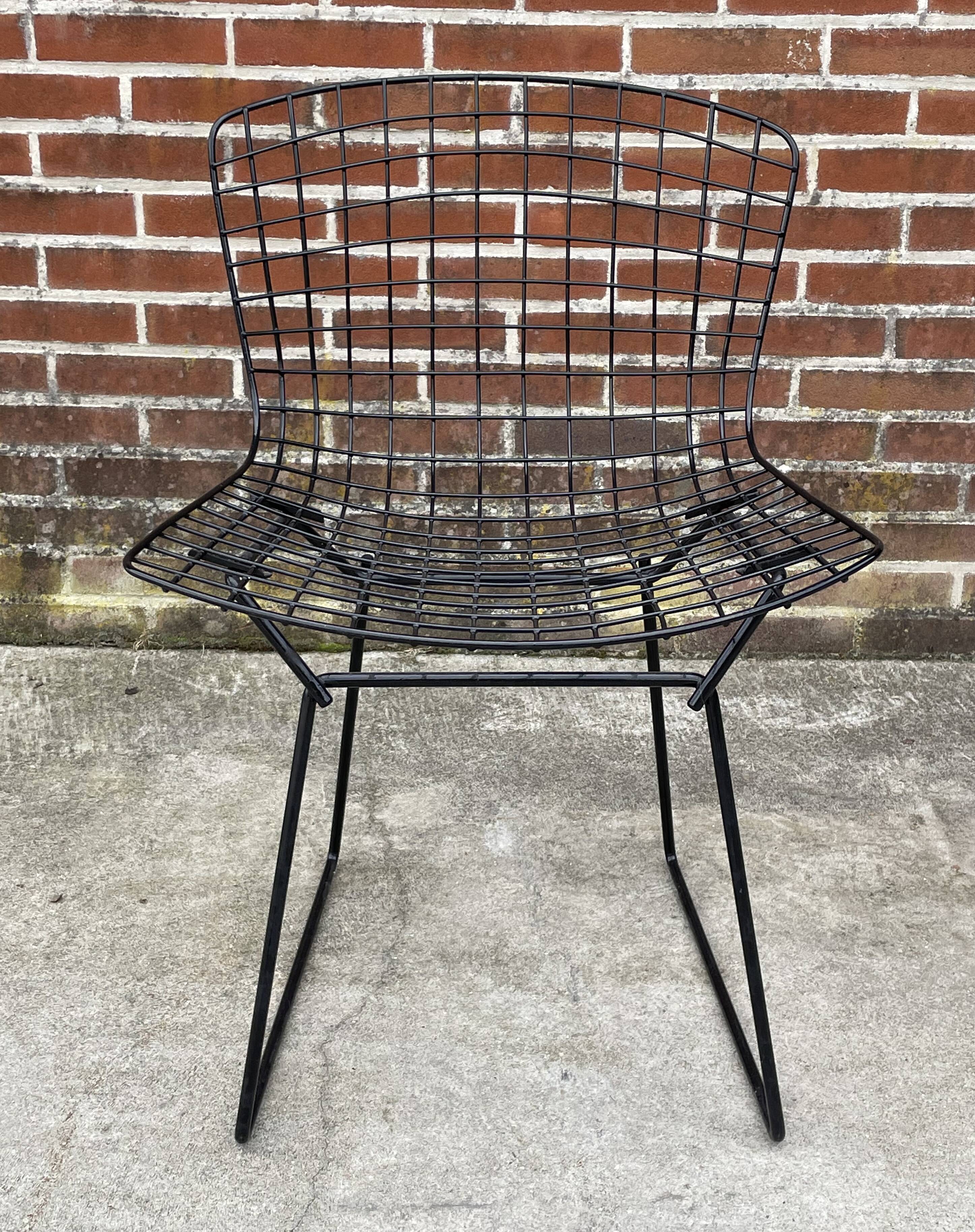 Harry Bertoia Chair 420 "wire" Knoll International in black