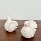 Ceramic salt and pepper set in white doves