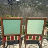 Pair of Louis XIII style walnut armchairs, 19th century