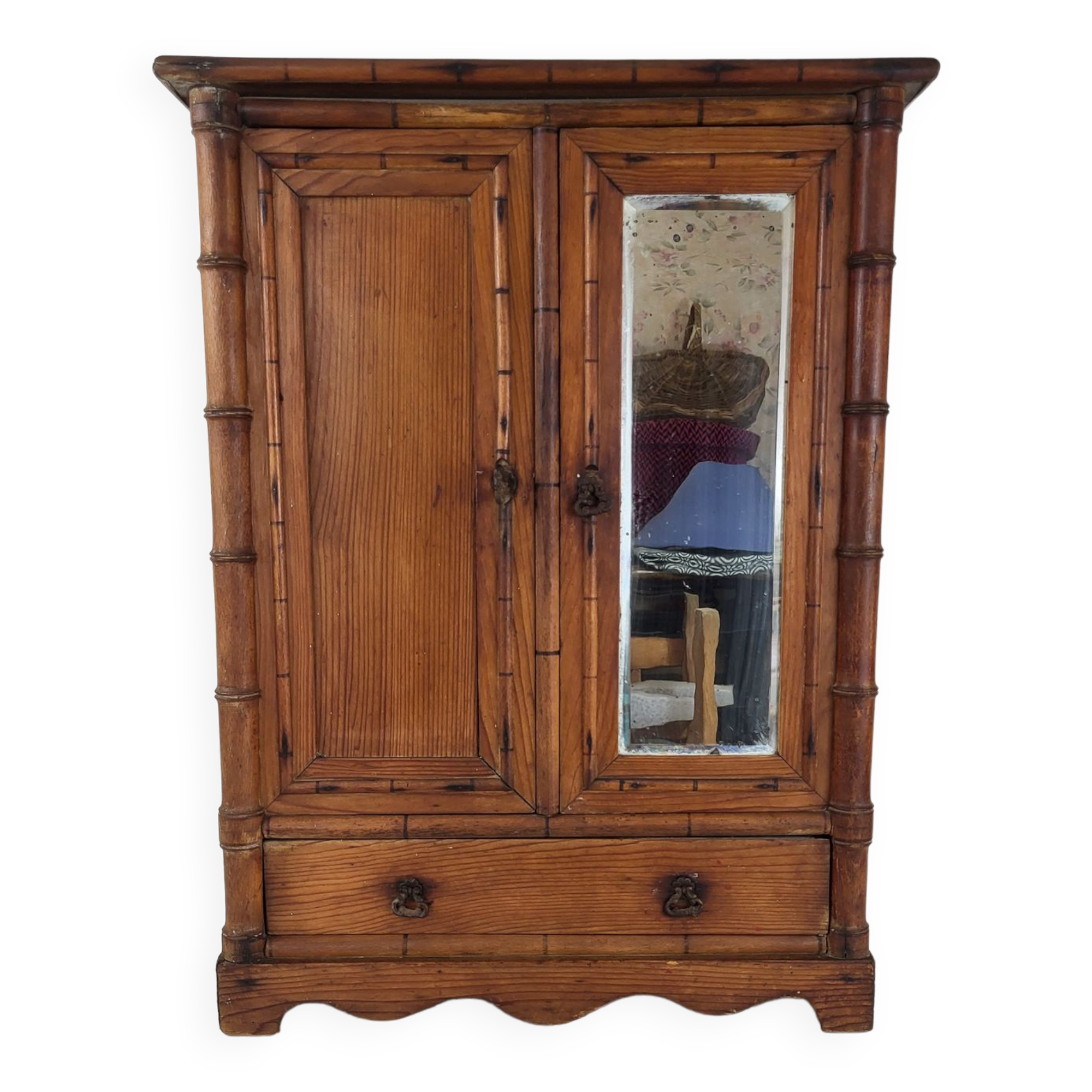 H.61 wood doll cabinet bamboo way