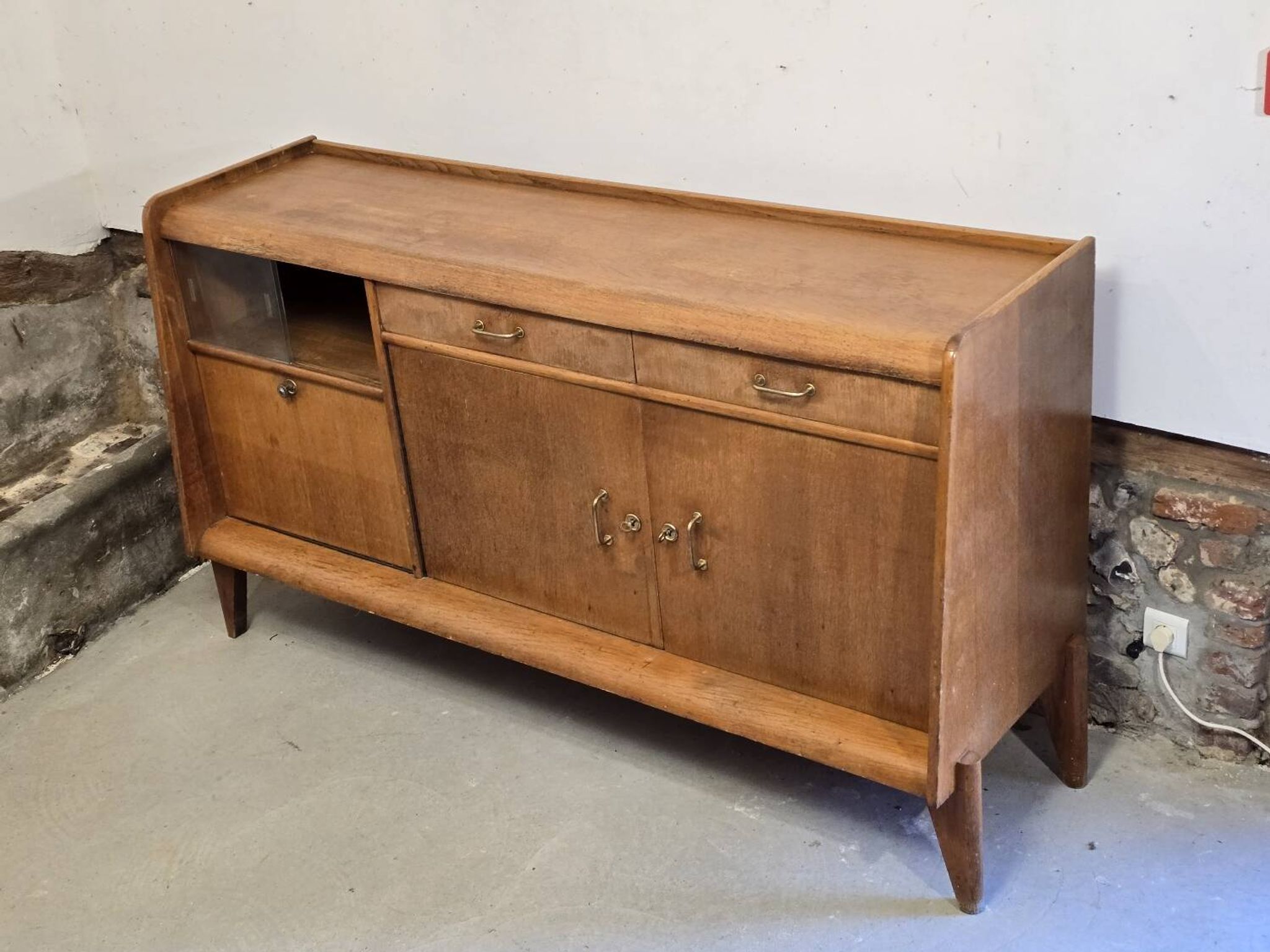 Enfilade 1950 avec vitrine
