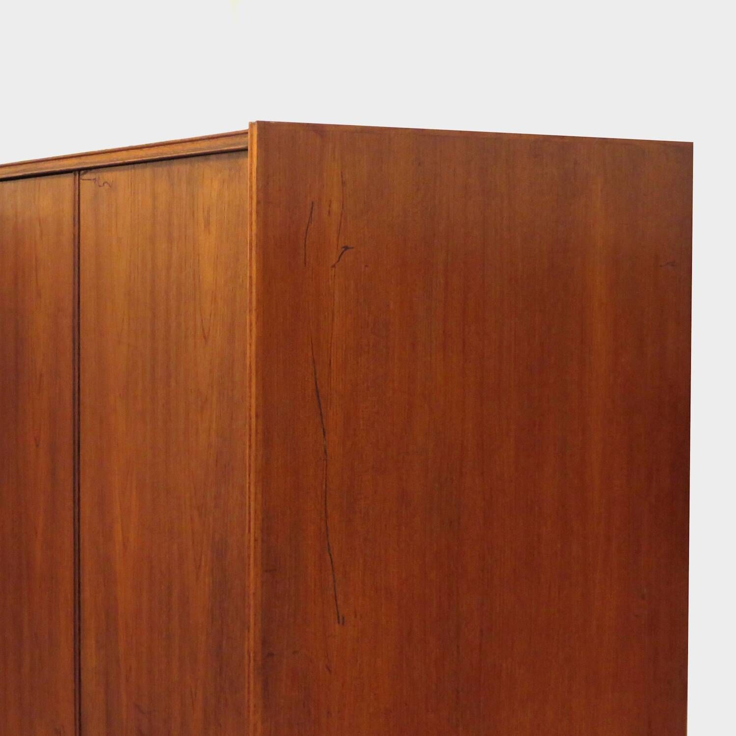Vintage mid century Scandinavian design 4-door wardrobe in teak, 1960s