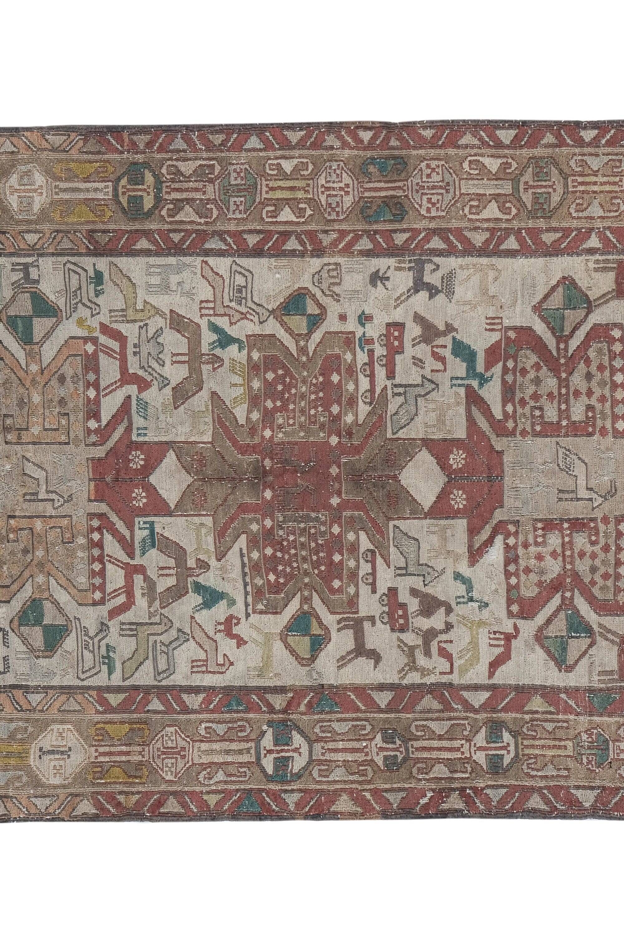 Vintage hand-embroidered tablecloth 100x142 cm