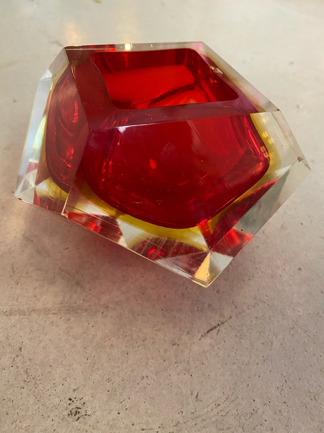 Sommerso Murano ashtray