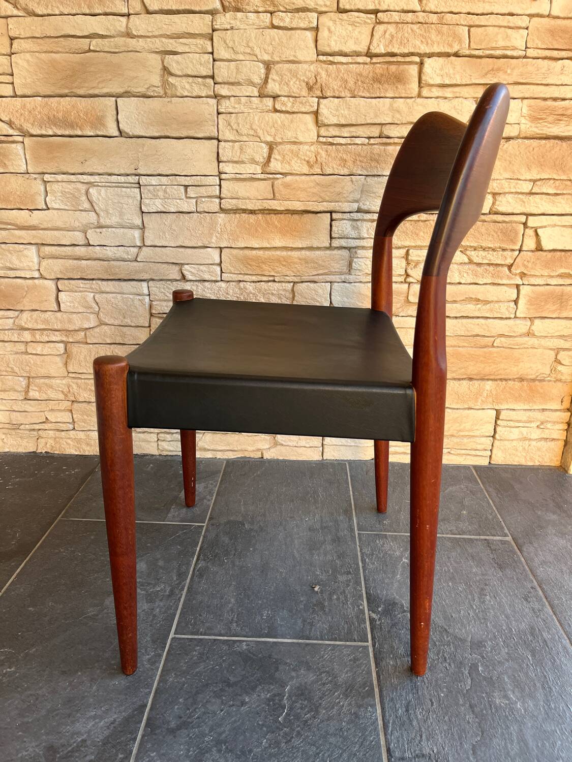 Vintage Scandinavian chair from the 1960s, teak Niels Otto Møller chair.