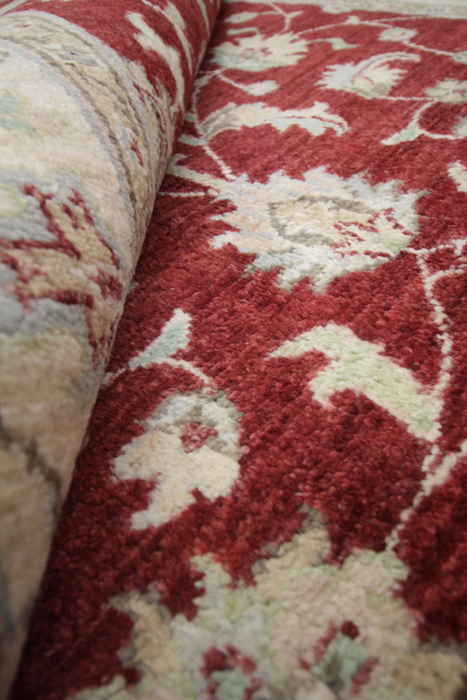 Handmade traditional red ziegler rug floral wool area rug- 124x187cm