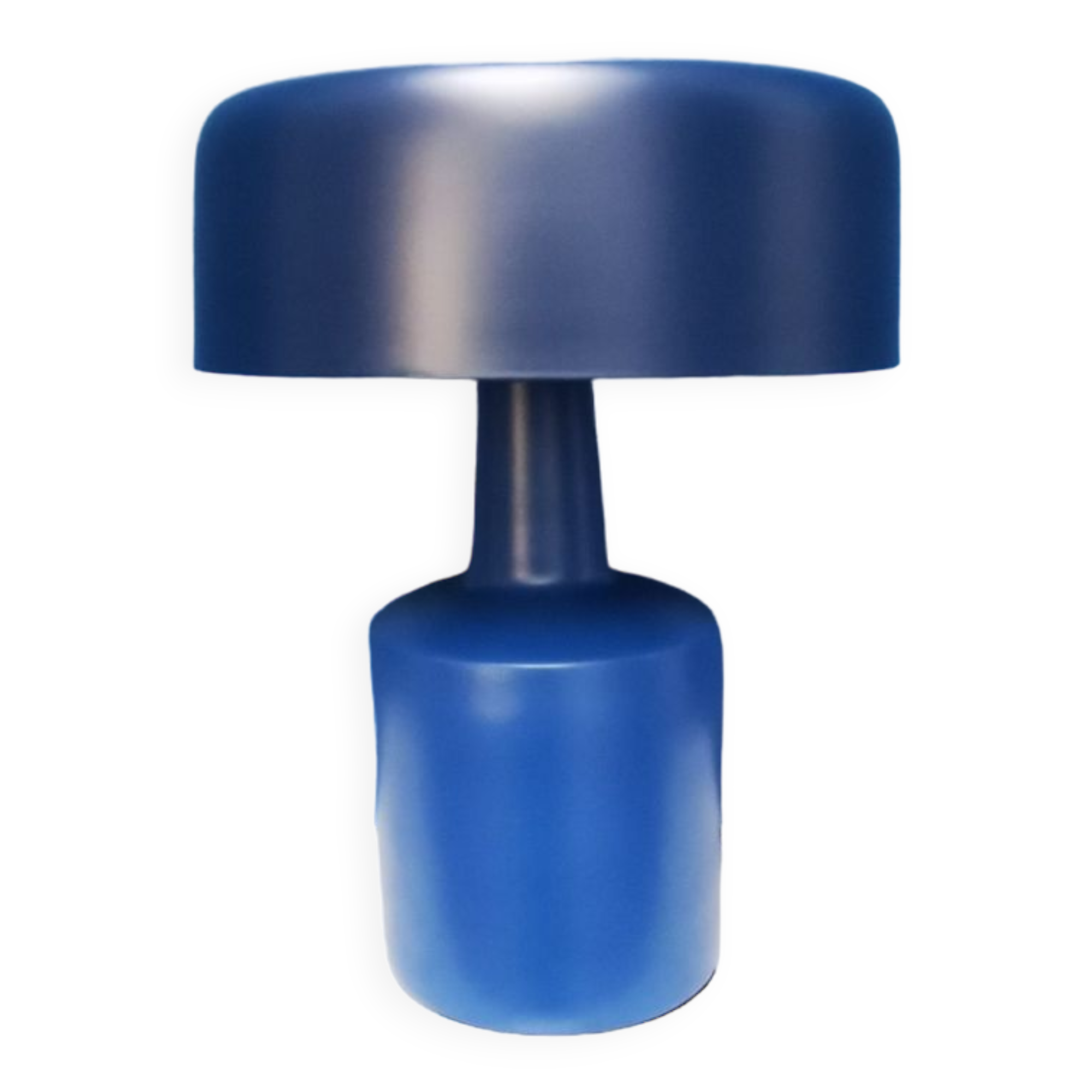 Blue metal lamp