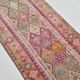 3x13 Pink Hallway Turkish Runner Rug,94x409Cm