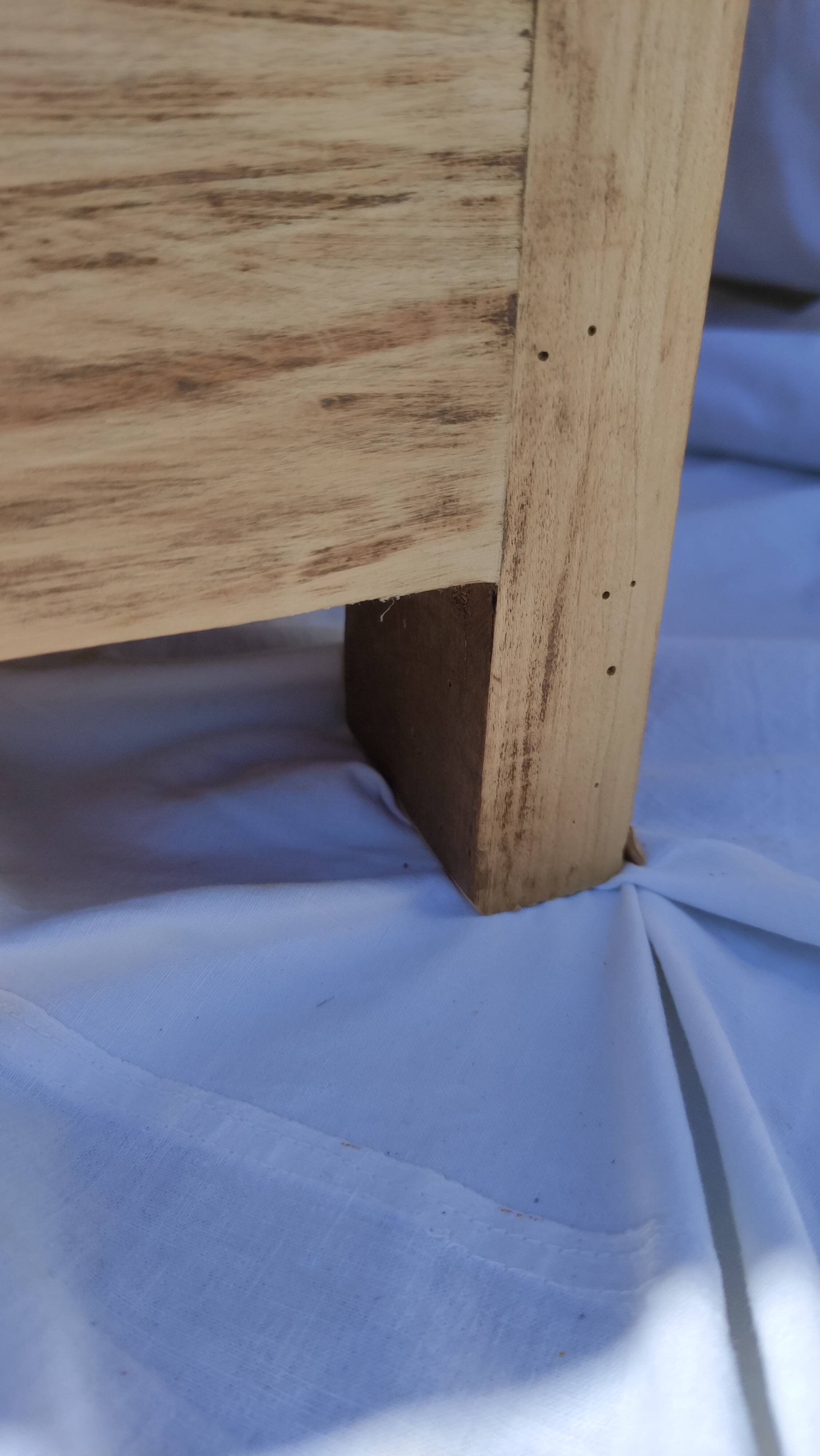 Parisian wardrobe in raw wood