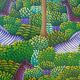 Huile sur toile la jungle signée Cayo Jean Marc  titre la jungle 1990 /2010