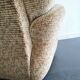 Vintage velvet armchair armrests fins