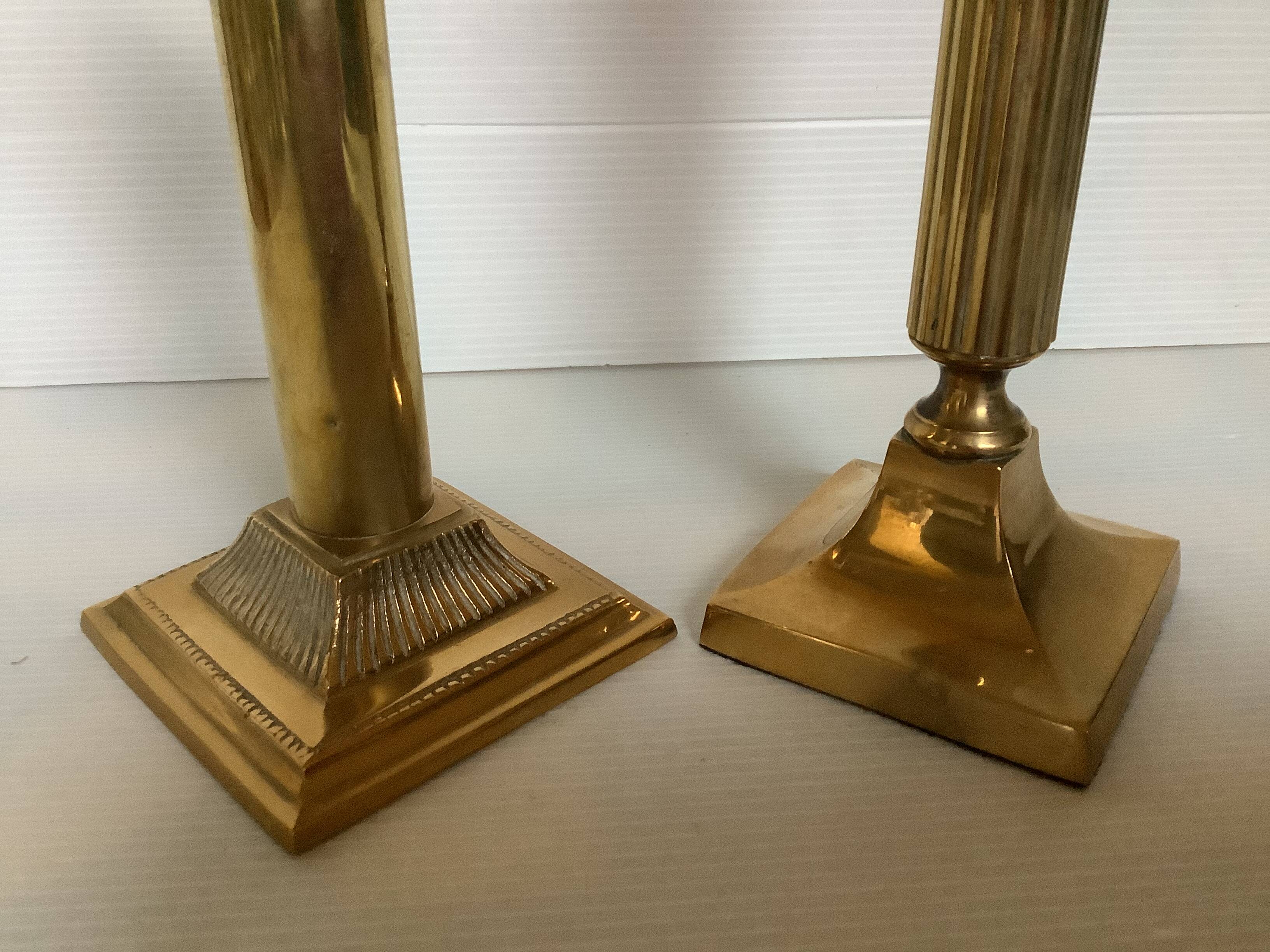 Pair of brass candlesticks