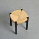 Méribel stool in black ash, Charlotte Perriand, 1950